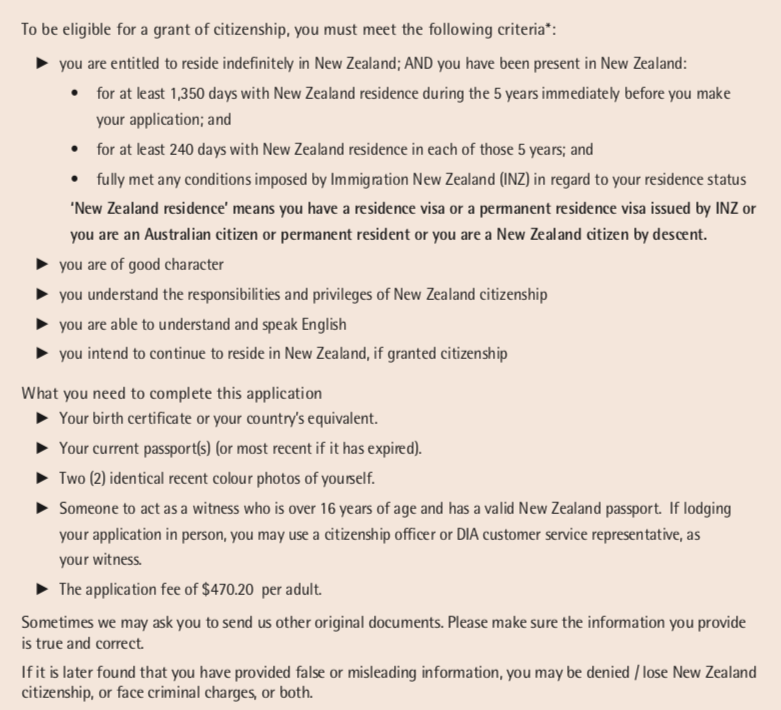 New Zealand Citizenship – Application Requirements – NZ Citizenship